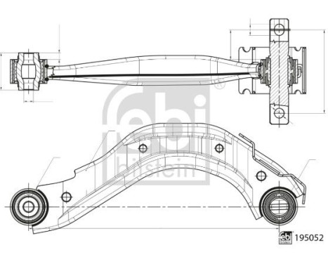 Wishbone, suspension 195148 FEBI