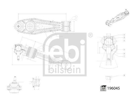 Wishbone, suspension 196045 FEBI