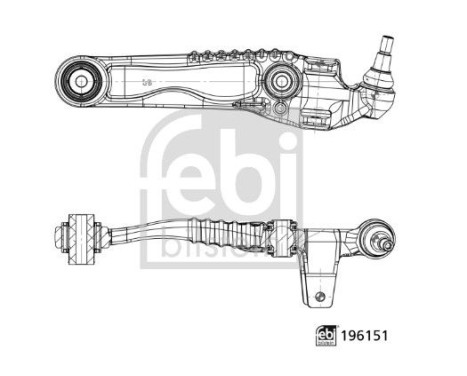 Wishbone, suspension 196151 FEBI