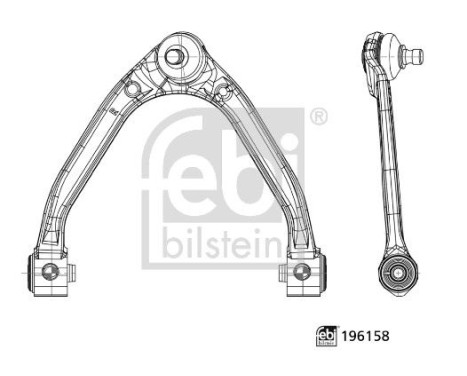 Wishbone, suspension 196158 FEBI