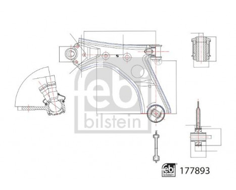 Wishbone, wheel suspension 177893 FEBI, Image 2