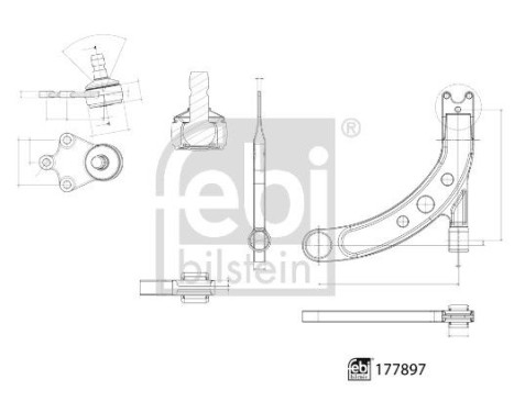 Wishbone, wheel suspension 177897 FEBI, Image 2