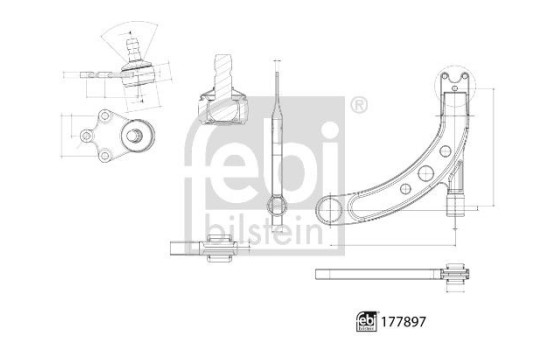 Wishbone, wheel suspension 177897 FEBI, Image 2