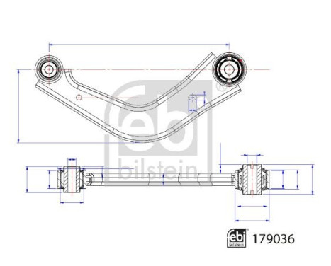 Wishbone, wheel suspension 179036 FEBI, Image 2