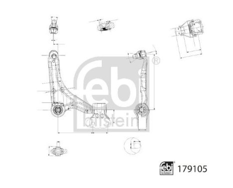 Wishbone, wheel suspension 179105 FEBI, Image 2