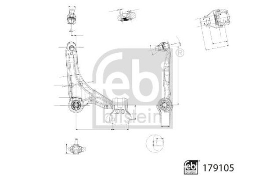 Wishbone, wheel suspension 179105 FEBI, Image 2