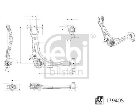 Wishbone, wheel suspension 179405 FEBI, Image 2
