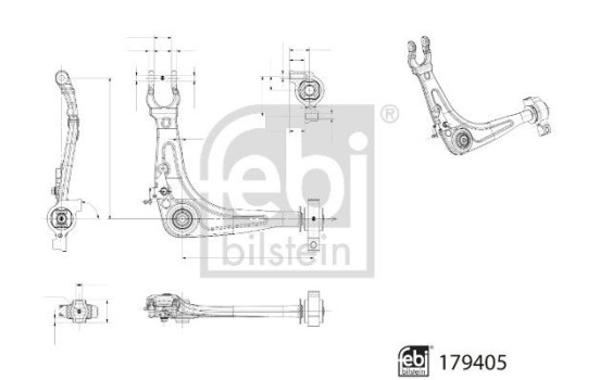 Wishbone, wheel suspension 179405 FEBI, Image 2