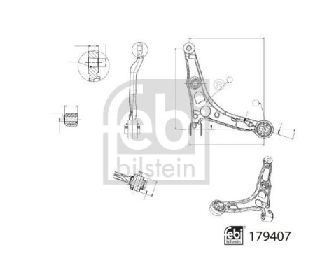 Wishbone, wheel suspension 179407 FEBI, Image 2