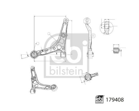 Wishbone, wheel suspension 179408 FEBI, Image 2