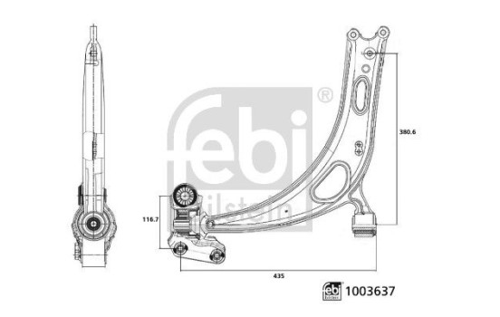 Control arm, suspension 1003637 FEBI