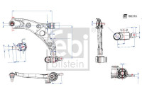 Control arm, wheel suspension 186316 FEBI