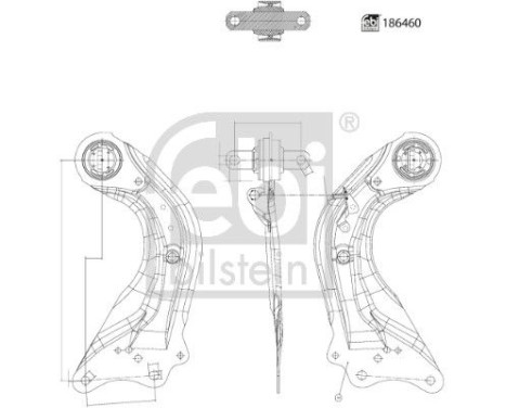 Control arm, wheel suspension 186460 FEBI