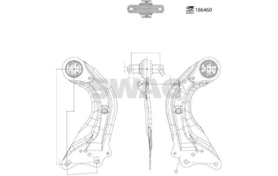 Control arm, wheel suspension 33110405 Swag