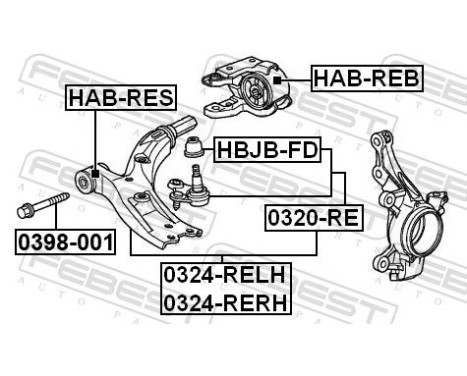 Fastening Bolts, control arm, Image 2