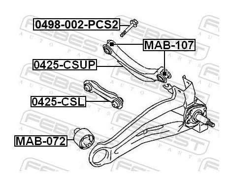 Fastening Bolts, control arm, Image 2