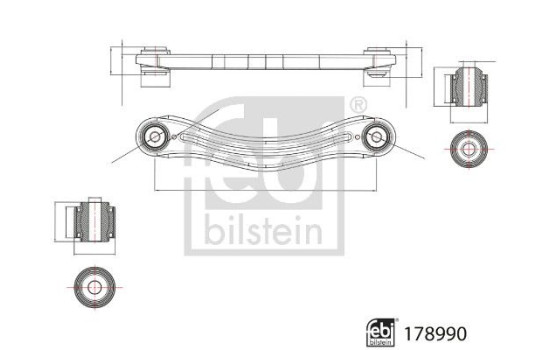 Rod/Support wheel suspension 178990 FEBI, Image 3