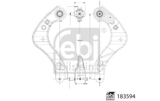 support arm with bearing 183594 FEBI