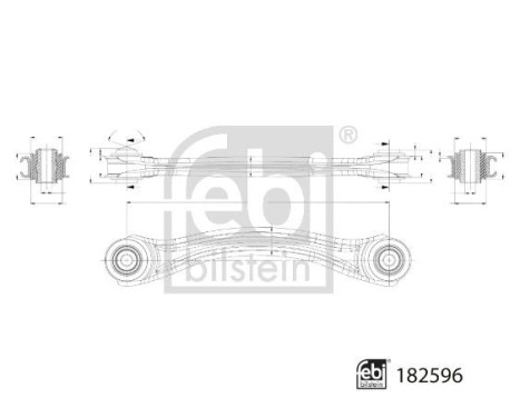 support arm with bearings 182596 FEBI