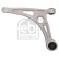 support arm with bearings, hinge, castellated nut and cotter pin 183593 FEBI, Thumbnail 2