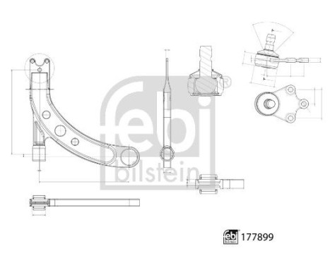 Wishbone, wheel suspension 177899 FEBI, Image 2