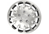 4-Piece Hubcaps Bolt NC Silver 15 inch