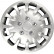 4-Piece Hubcaps Bolt NC Silver 15 inch