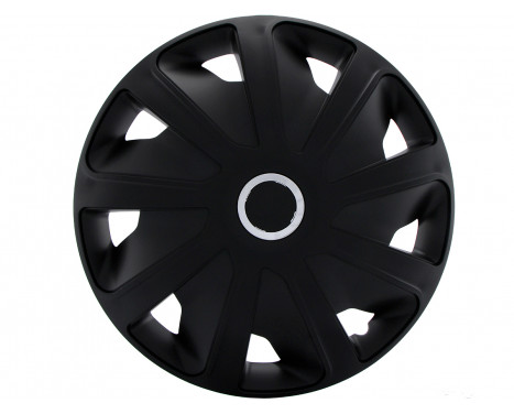 4-Piece Hubcaps Craft RC Black (Convex Rims) 16 inch