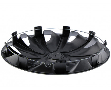 4-Piece Hubcaps Craft Silver / Black (Convex Rims) 15-inch, Image 3