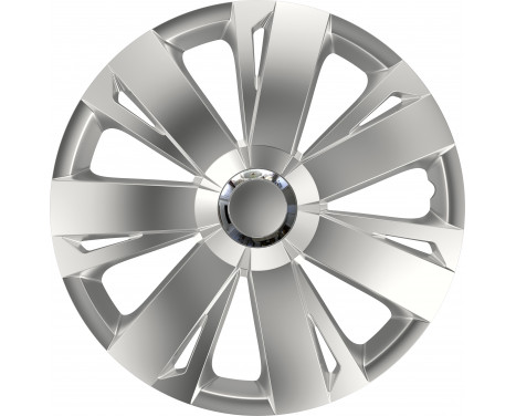 4-Piece Hubcaps Energy RC Silver 14 inch