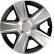 4-Piece Hubcaps Esprit Silver & Black 14 inch