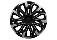 4-piece Hubcaps Estoril 14-inch silver / black