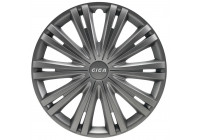 4-piece Hubcaps Giga 15-inch gun-metal