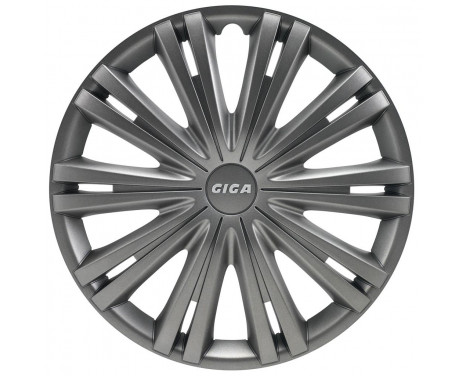 4-piece Hubcaps Giga 15-inch gun-metal