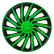 4-piece Hubcaps Kendo 13-inch black / green