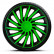 4-piece Hubcaps Kendo 13-inch black / green, Thumbnail 2