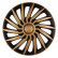 4-piece Hubcaps Kendo 14-inch black / gold