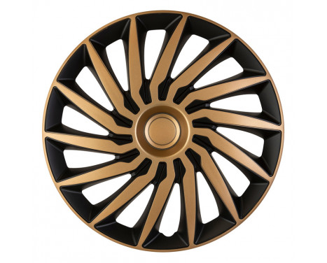 4-piece Hubcaps Kendo 16-inch black / gold