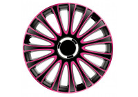 4-piece Hubcaps LeMans 14-inch black / pink