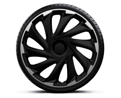 4-piece Hubcaps Misano 16-inch silver / black, Image 2