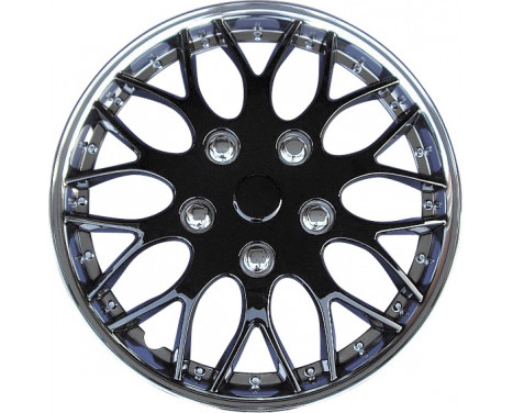 4-Piece Hubcaps Missouri 16-inch chrome / black