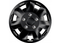 4-Piece Hubcaps Nova NC Black 16 inch