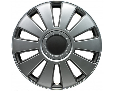 4-Piece Hubcaps Pennsylvania 14-inch silver / charcoal gray