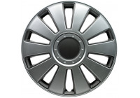 4-Piece Hubcaps Pennsylvania 15-inch silver / charcoal gray