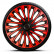 4-piece Hubcaps Soho 13-inch black / red, Thumbnail 2