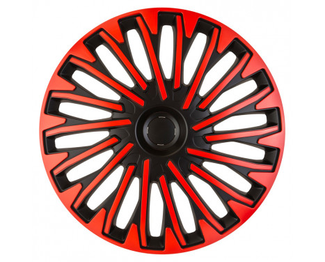 4-piece Hubcaps Soho 14-inch black / red