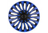 4-piece Hubcaps Soho 15-inch black / blue