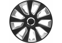 4-Piece Hubcaps Stratos RC Black & Silver 13 inch