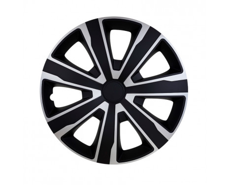 4-piece Hubcaps Tenzo 14-inch silver / black