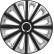 4-Piece Hubcaps Trend RC Black & Silver 13 inch